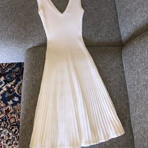 White fit and flare dress